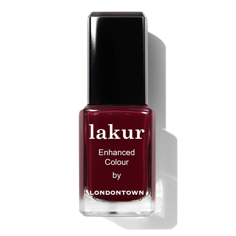 LONDONTOWN Lakur Nail Polish – Red, Guarded Jewel, 0.4 Fl Oz, Long-Lasting, Streak-Free, Chip-Resistant | 21+ Free Non-Toxic Vegan Nail Color, Strengthens & Hydrates Nails