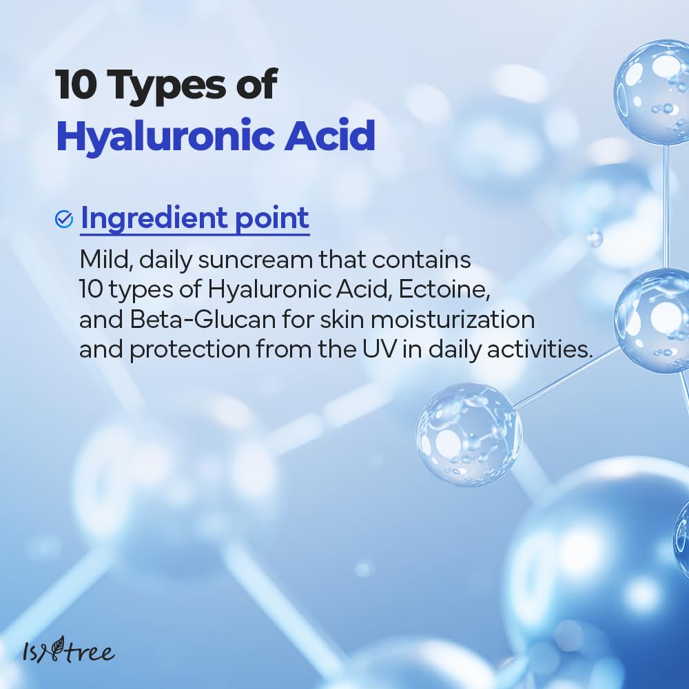 IsNtree Hyaluronic Acid Aqua Gel Cream & Daily Sun Gel Set | Hydrating Skincare Duo, 100ml + 50ml