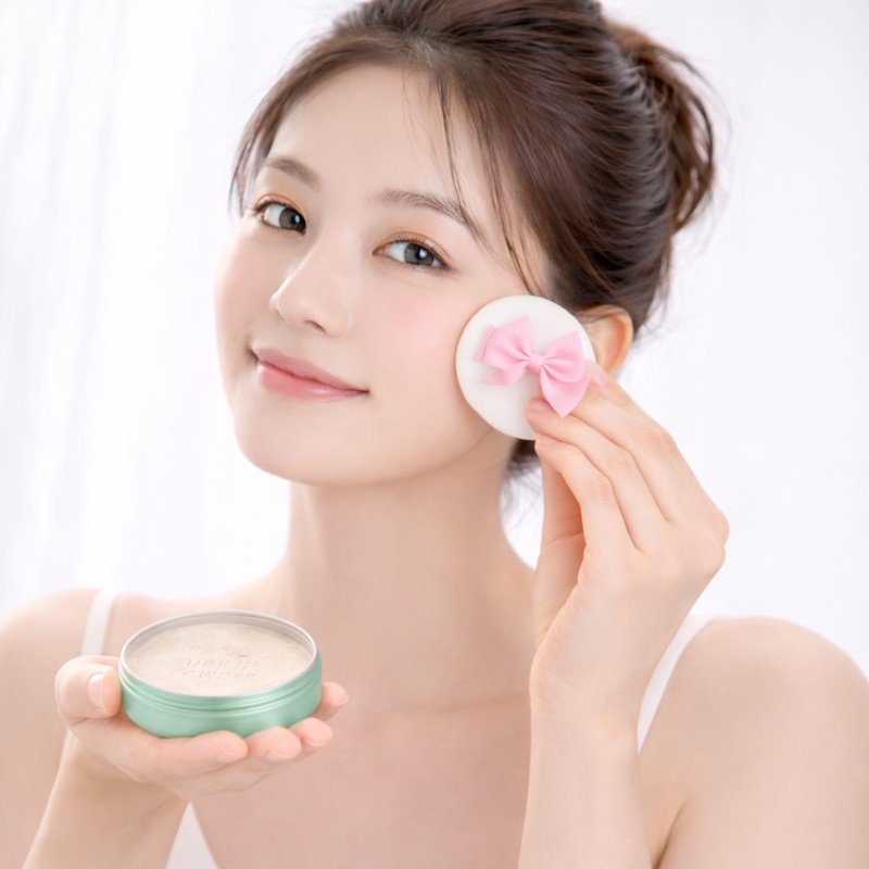 Club Suppin Translucent Pressed Powder, Loose Setting Powder, Finishing Face Powder with Shea Butter, Amino Acids & Aloe Extract, Long Lasting, Hydrating, Overnight Japanese Makeup, Floral Bouquet
