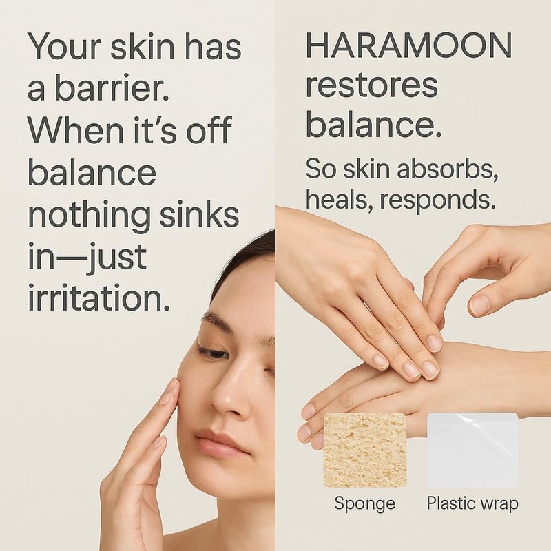 HARAMOON Hydrating Ampoule with Beta Glucan, Hyaluronic Acid, Niacinamide, and Adenosine | Fragrance Free Korean Skin Care Serum | Vegan, EWG Verified