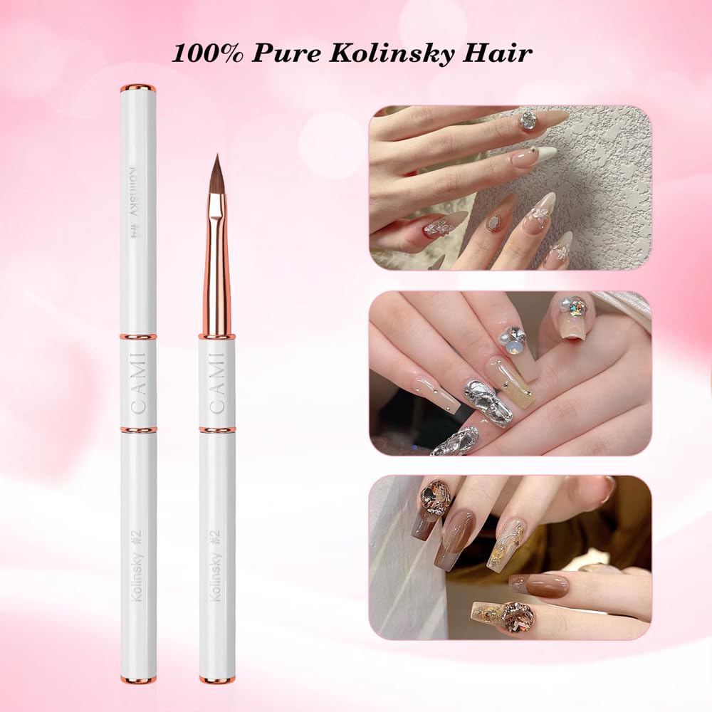 CAMI Professional 3D Nail Art Brush, For Acrylic sculpting, 3D Flowers And Nail Art Desings, Precision Brush For Nails Tech