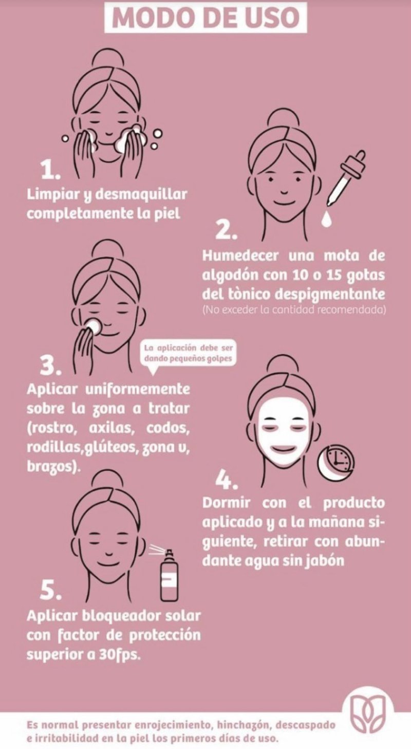 Generic Tonico Despigmentante LB *Elimina pecas, barros, paños, melasma*