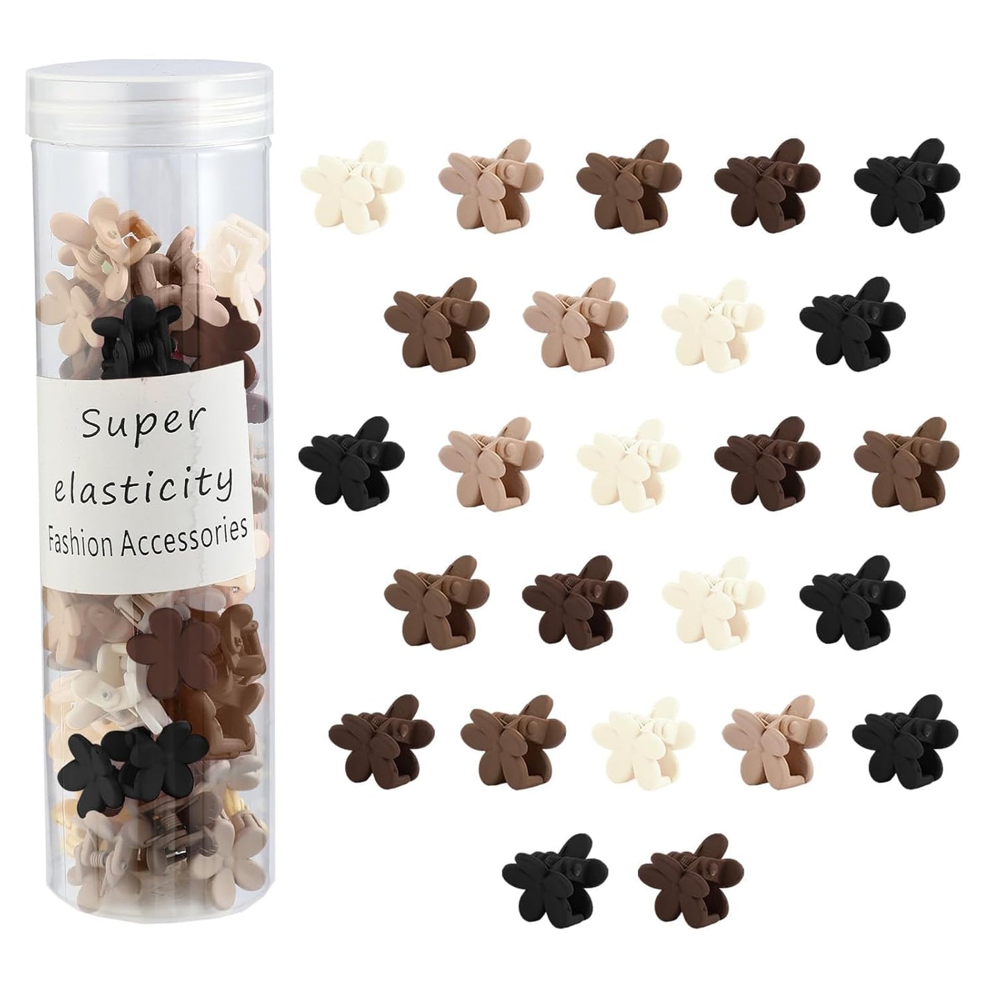 50Pcs Small Matte Hair Claw Clips, Mini Clips for Girls Women - Cute Tiny Claws for Thin Hair, Strong Grip, Neutral Color for Birthday, Christmas, Party Gifts