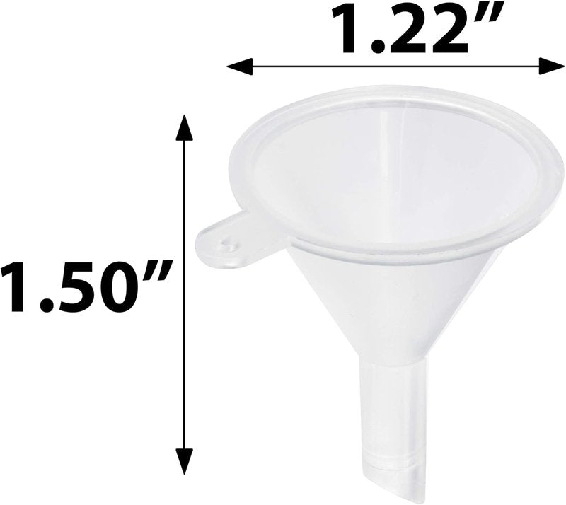 JUVITUS Clear Glass Boston Round Bottles - 1 oz with White Treatment Pump | 24 Pack + Funnel