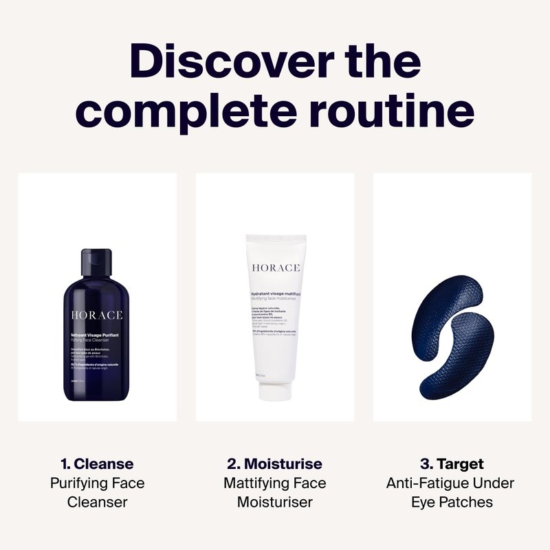 Horace Anti-Fatigue Under-Eye Patches for Men | Dark Circle & Puffiness Relief - Moisturizing Hydrogel, Unscented, 5 Pairs