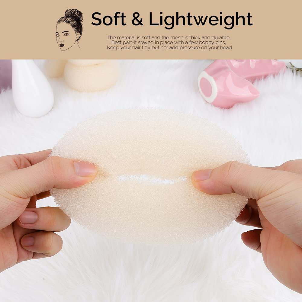 Teenitor Hair Donut, Hair Bun Maker, Black(Extra-large, Large, Medium and Small)