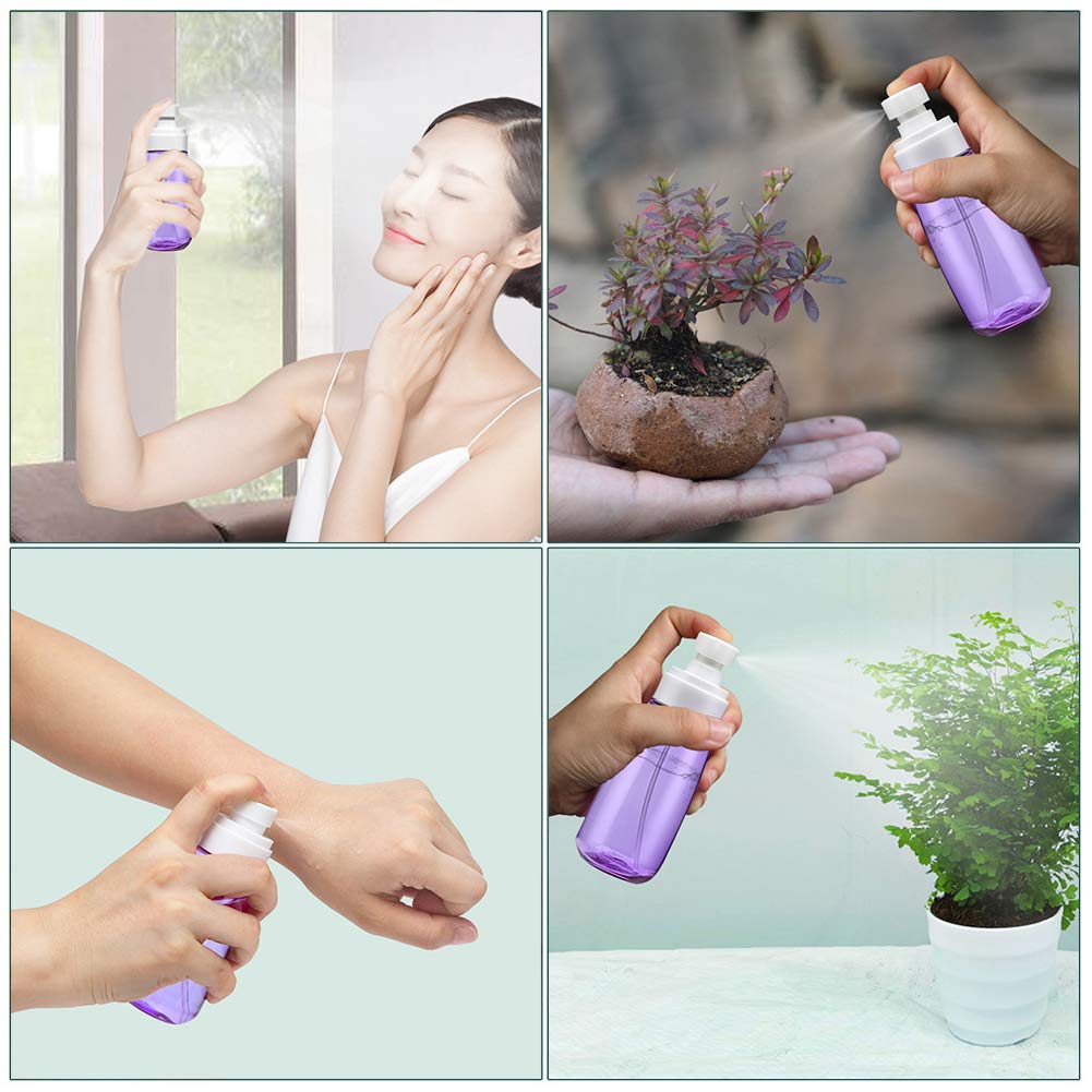 Cosywell Fine Mist Spray Bottle TSA Approved 3.4oz/ 100ml Empty Cosmetic Refillable Travel Containers Plastic Hair Spray Bottle Sprayer for Perfume Skincare Makeup Lotion (3color)