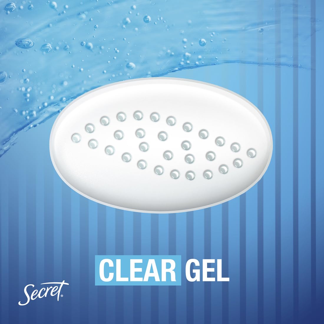 Secret Outlast Antiperspirant Deodorant for Women, 72hr Sweat & Odor Protection, PH Balancing Minerals, Clear Gel, Unscented, 2.6 oz