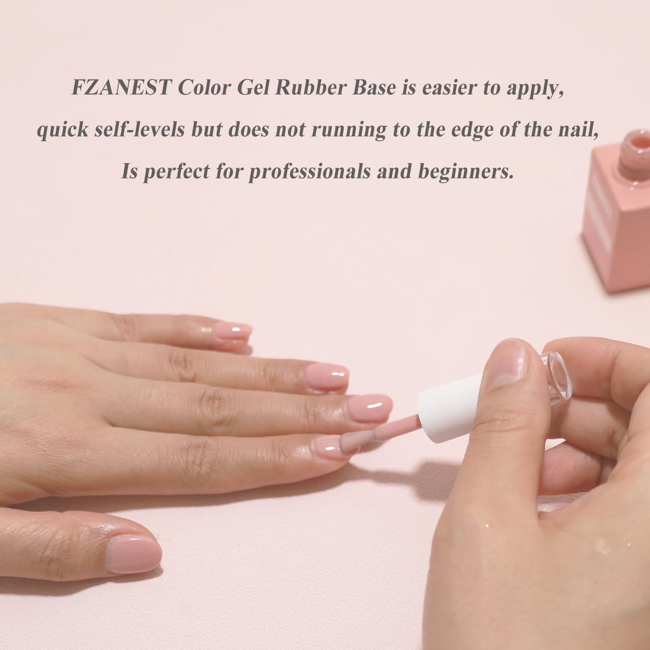 FZANEST Builder Gel Milky White Gel Polish Rubber Base For Nail Strengthener Extension LED Lamp Cured Color Base Nail Polish in Bottle