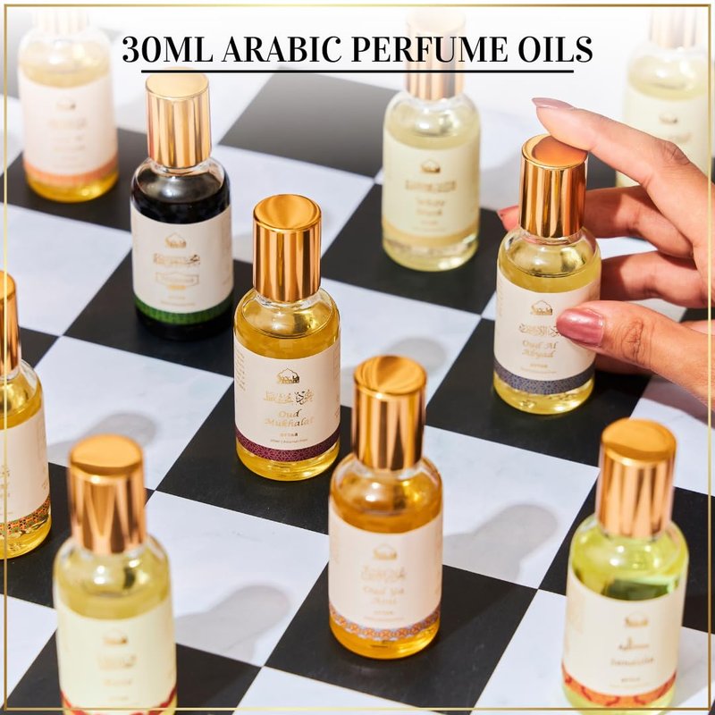 Dukhni Majmua 786 Attar Oil Arabic perfume oils for men and women | 30ml Pure roll on perfume, vetiver scented blend | Eid, Ramadan, Umrah Gifts, Vegan Islamic Fragrances