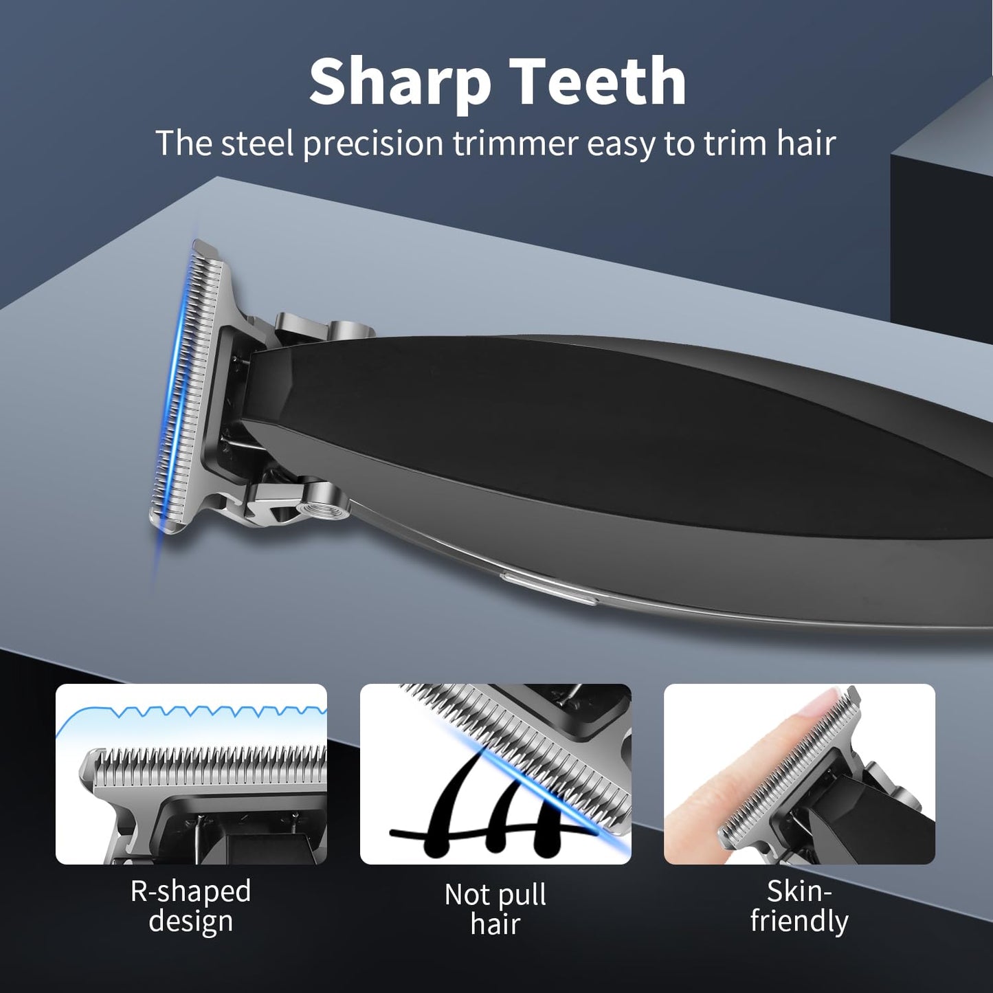 HIENA PRO Cordless Professional Beard Trimmers for Men, Rechargeable Electric T-Blade Hair Trimmer, Hair Cutting Clippers, USB Rechargeable Wireless, Gifts for Men