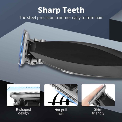 HIENA PRO Cordless Professional Beard Trimmers for Men, Rechargeable Electric T-Blade Hair Trimmer, Hair Cutting Clippers, USB Rechargeable Wireless, Gifts for Men