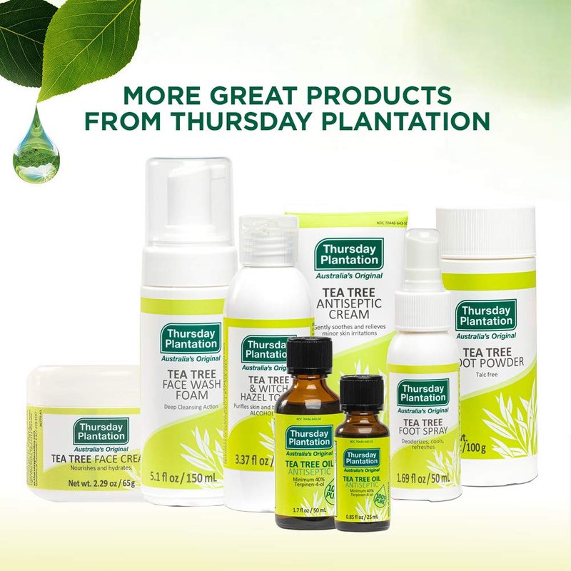 Thursday Plantation Tea Tree Foot Powder, Helps Prevent Foot Odor and Sweat, 3.5 Ounces