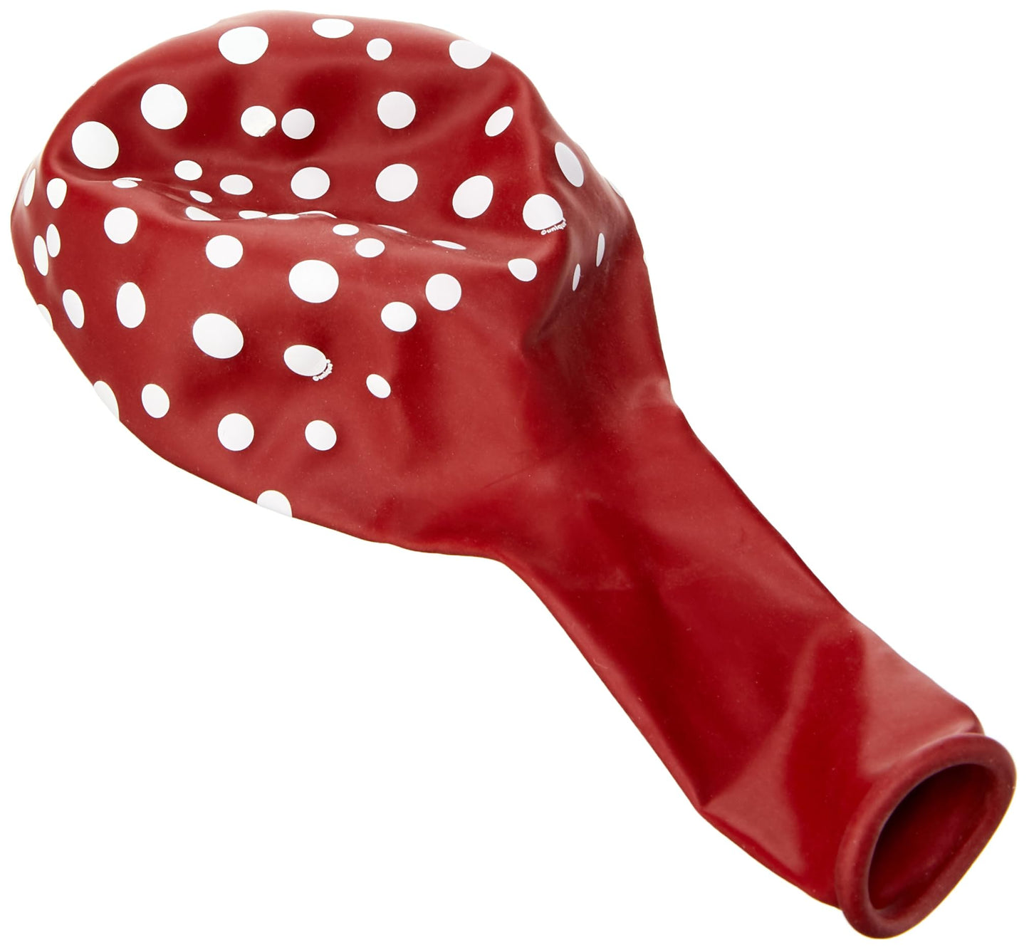 Unique Polka Dots Ruby Red Latex Balloons - 12", Pack of 6 - Unique & Eye-catching Design