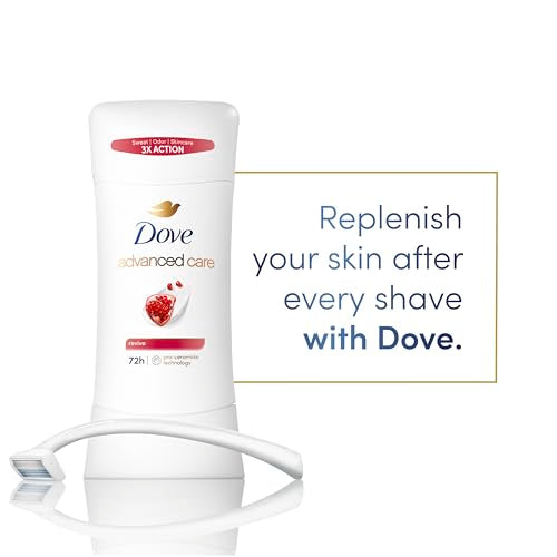 Dove Advanced Care Antiperspirant Deodorant for Women Twin Pack Revive 72 hour sweat and odor protection 2.6 oz (Packaging May Vary)