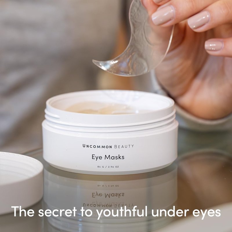 Uncommon Beauty Eye Masks - Anti-Aging, Softening, Smoothing and Depuffing Under Eye Masks for Eye Bags, Fine Lines, and Dark Circles - All Skin Types, Vegan, Cruelty Free, 30 Sets