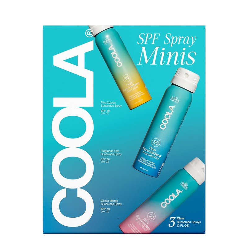 COOLA Organic Sunscreen Spray Kit - SPF 50 & 30, Vegan Skin Care | Travel Size 2 Fl Oz, 3 Pack
