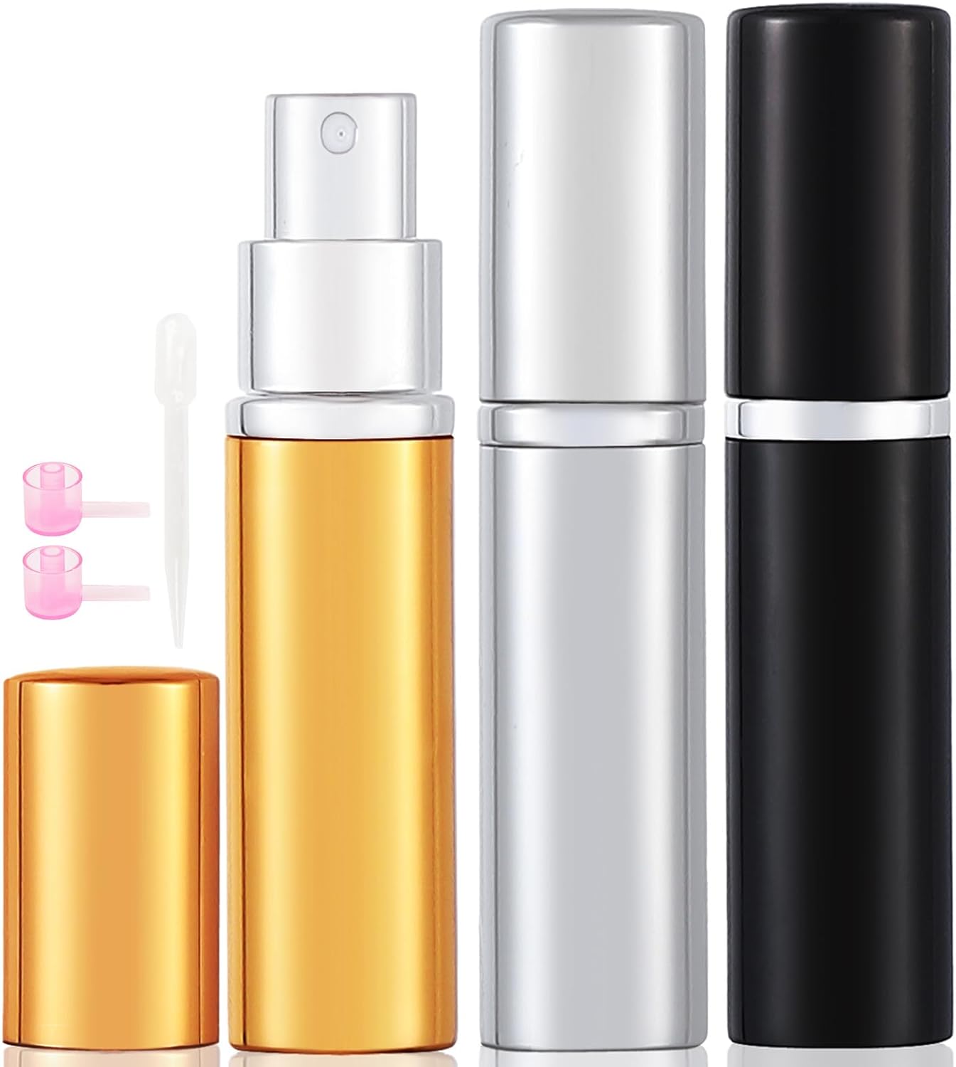 4pcs Mini Perfume Travel Bottle, Perfume Atomiser Refillable, 5ML Spray Bottles, Portable for Travel Holiday, Outdoor Activities and Business