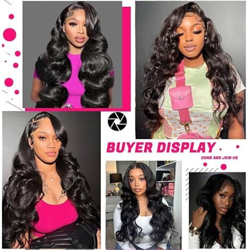 Sunelk 13x6 Body Wave Lace Front Wigs Human Hair 200% Density Glueless Human Hair Wigs for Women HD Transparent Lace Front Wigs with Natural Hairline 22Inch