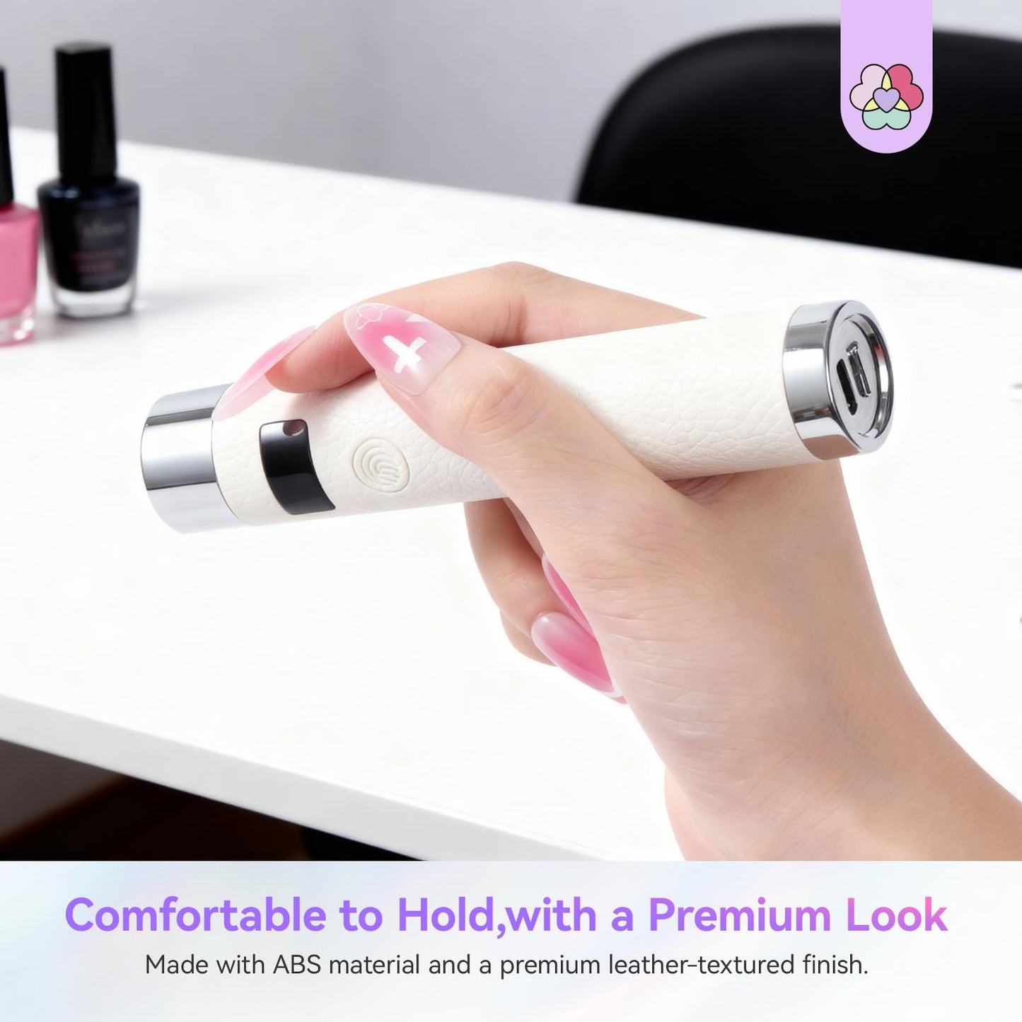 SAVILAND UV Light for Gel Nails with Magnetic Stand, 10s Flash Cure Cordless UV LED Nail Lamp, Rechargeable Handheld Mini Nail Light, Portable Gel Nail Dryer with Timer for Home DIY Salon