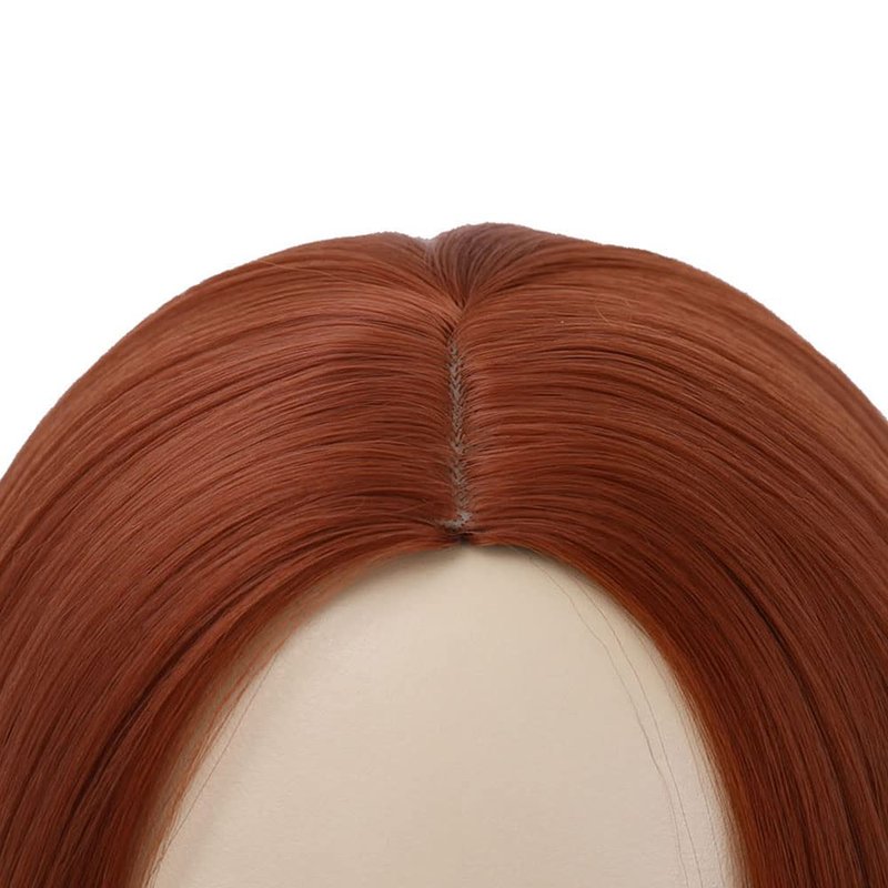Ufindcos Ginger Wig Bob Wig Short Straight Hair Wigs Middle Part for Women Synthetic Heat Resistant Halloween Costume Party False Hair Wig