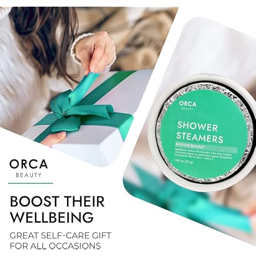 Shower Steamers Aromatherapy - Relaxation Gifts for Women, Shower Bombs, Unique Spa Gifts Shower Tablets, Stocking Stuffers for Women & Men (Peppermint and Eucalyptus Scent 8PC)