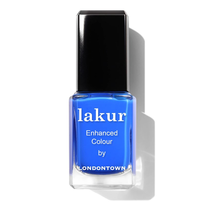 LONDONTOWN Lakur Nail Polish – Blue, Iconic, 0.4 Fl Oz, Long-Lasting, Streak-Free, Chip-Resistant | 21+ Free Non-Toxic Vegan Nail Color, Strengthens & Hydrates Nails