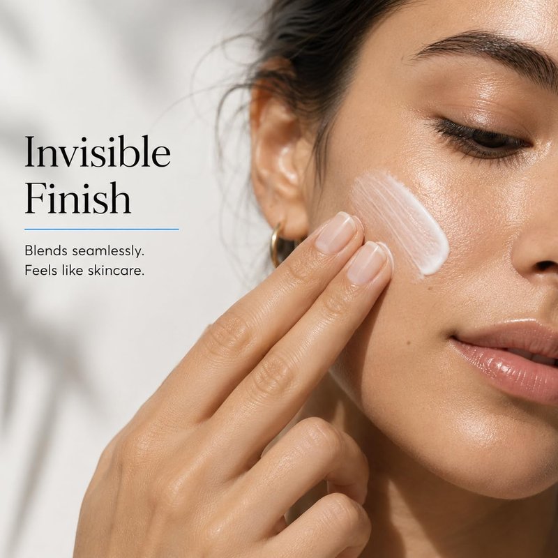 NOVO Skin Non-Tinted Hybrid Sunscreen SPF 45 – Hydrating Lightweight Daily Face Moisturizer with Zinc Oxide & Octinoxate – Niacinamide & Hyaluronic Acid – Broad Spectrum No White Cast SPF, 2.0 fl oz