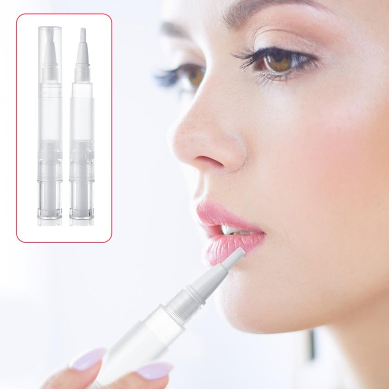 YOUNTHYE 50PCS 5ml Cuticle Oil Pen Empty Nail Oil Pen Cuticle Oil Pen Transparent Nail Oil Cuticle Pen Bulk Empty Nail Oil Pen with Brush Tip for Nail Polish, Lip Gloss, Eyelash