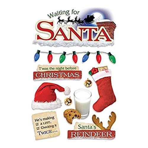 Paper House Productions STDM-0093E 3D Cardstock Stickers, Waiting for Santa (3-Pack)