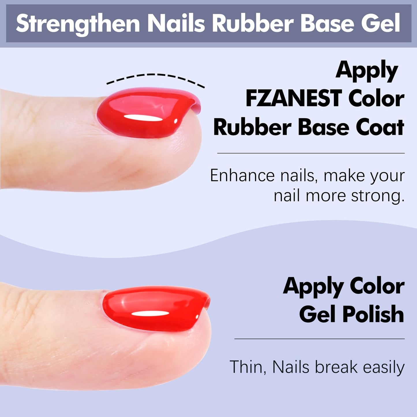 FZANEST Builder Gel Milky White Gel Polish Rubber Base For Nail Strengthener Extension LED Lamp Cured Color Base Nail Polish in Bottle