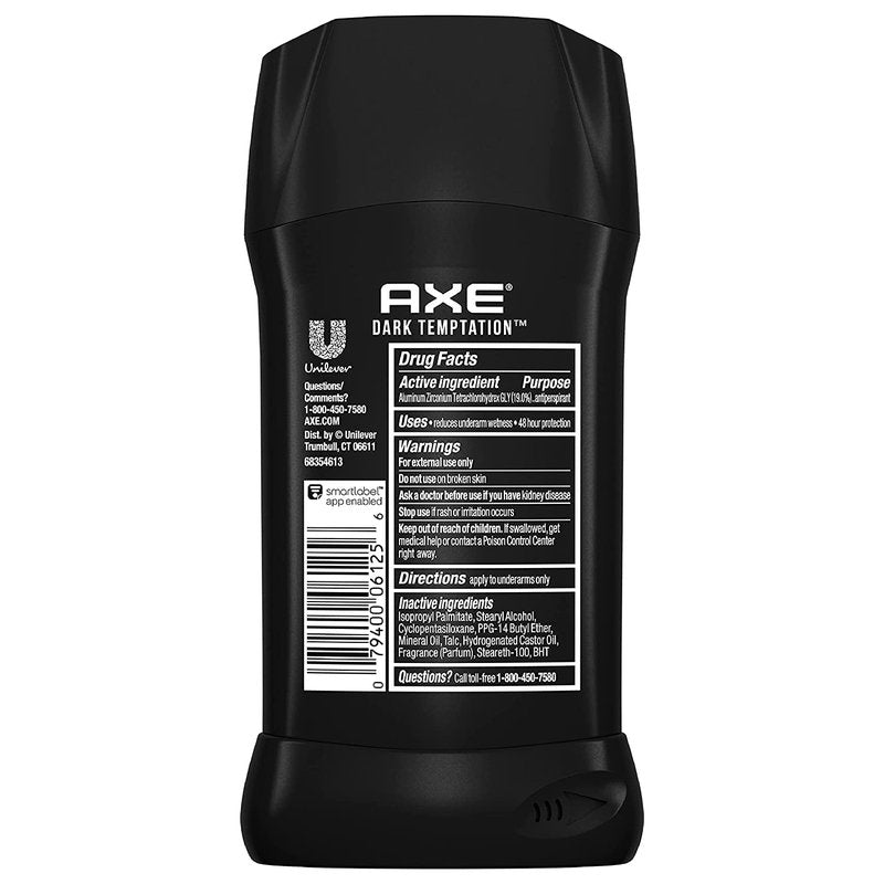 Axe All-Day Dry Antiperspirant Deodorant Stick, Dark Temptation, 2.7 oz (Pack of 4)