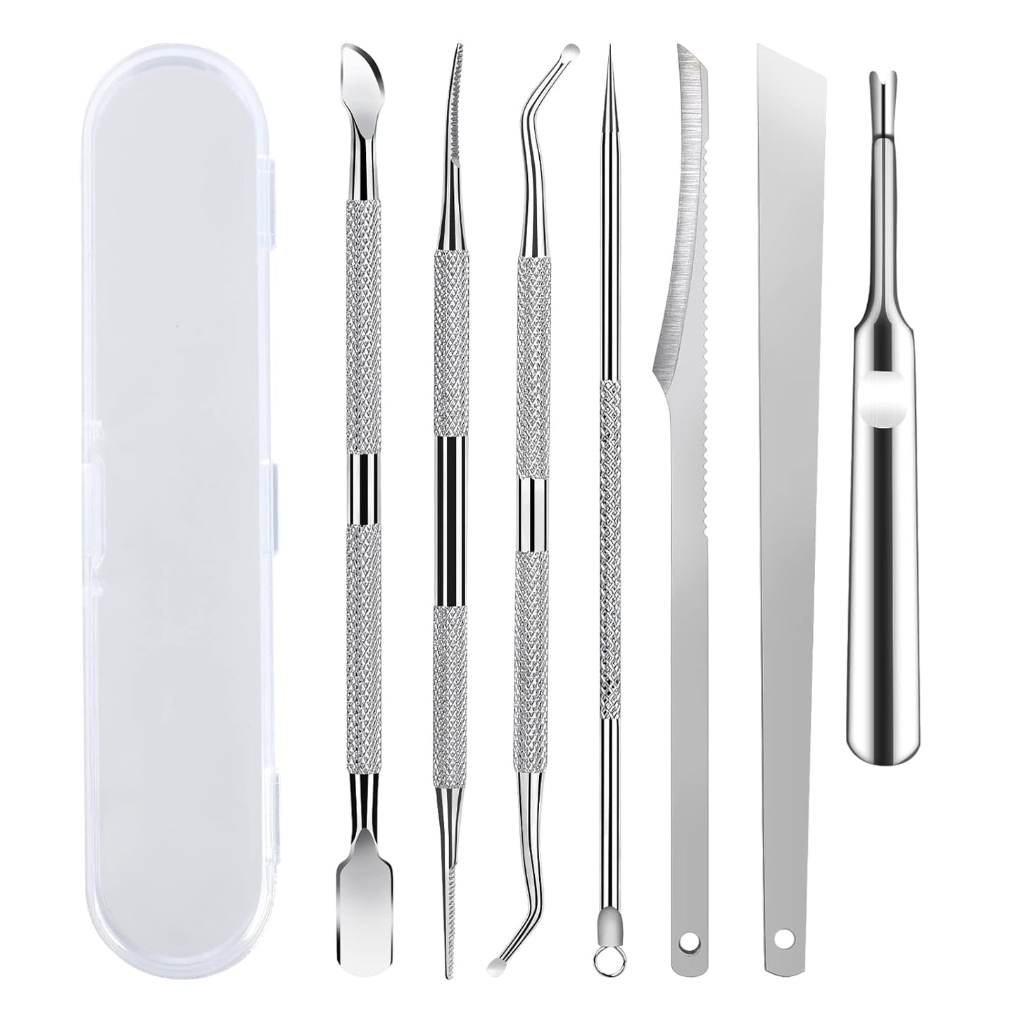 6-Pack Ingrown Toenail File and Lifters, Professional Surgical Stainless Steel Ingrown Toenail Removal Tool Kit, Manicure Treatment Pedicure Tools for Feet Under Nail Cleaner Correction Polish Pain