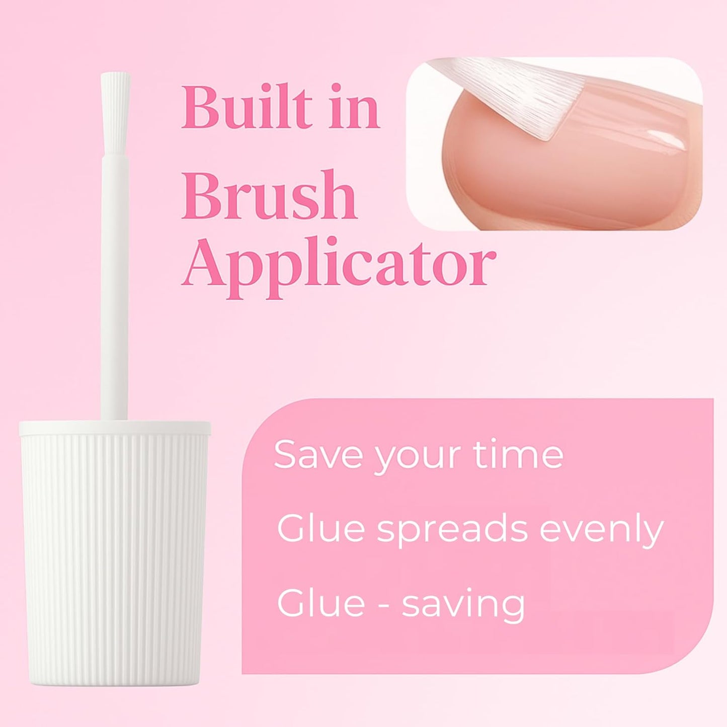 Super Strong Nail Glue for Acrylic Nails Press on Nails Professional Nail Glue for Nail Tips Fake Nails False Nails Long Lasting for Stick On Nails Broken Nails 0.07oz 12pcs