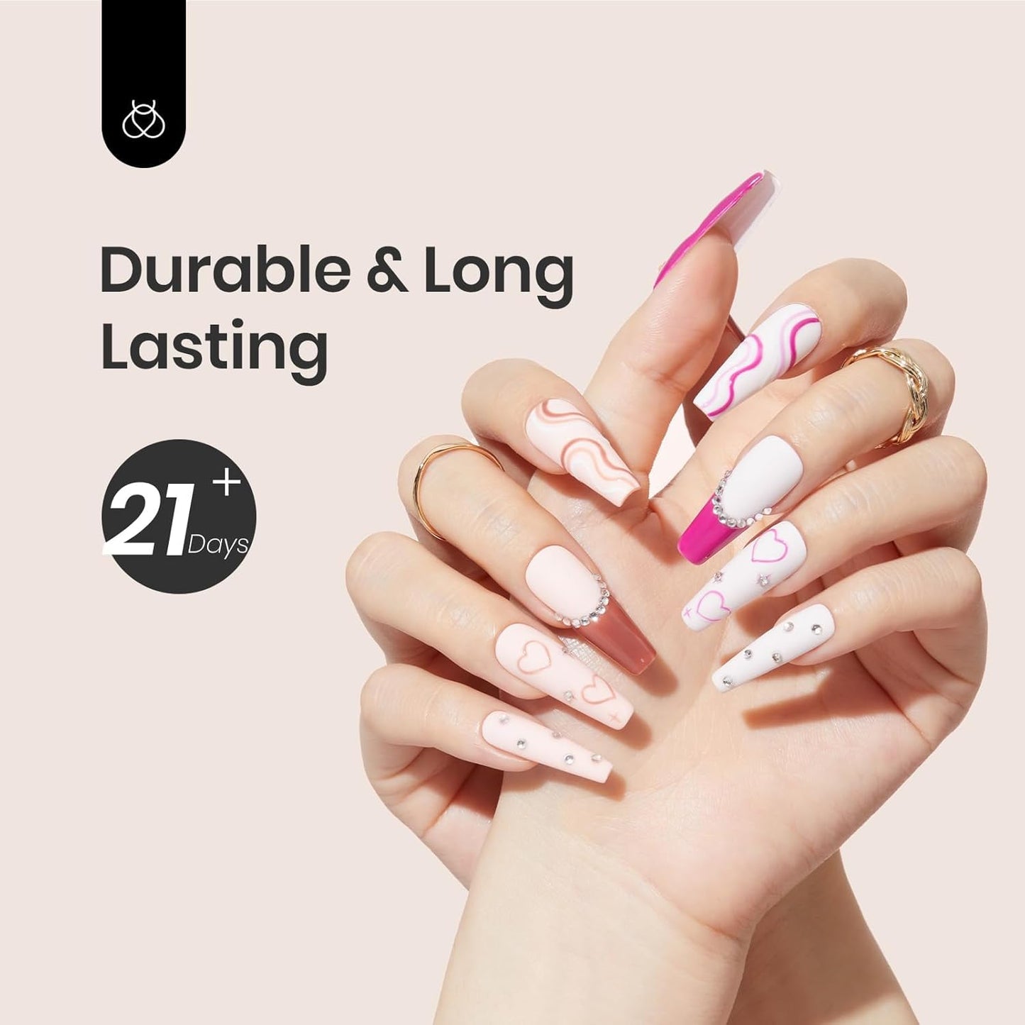 beetles Gel Polish Gel No Wipe Base Coat,15ml for Gel Nail Polish Soak Off LED Nail Lamp Gel Base Coat Upgraded Formula Long-Lasting DIY Home and Nail Salon