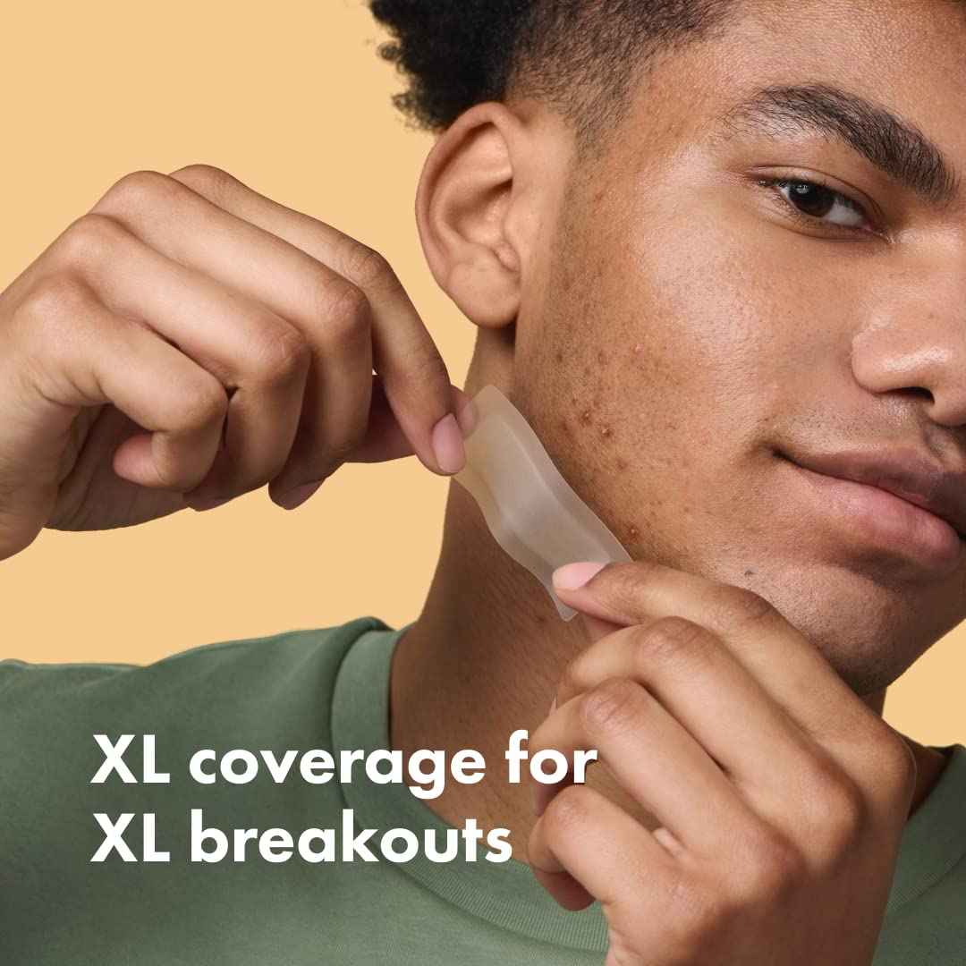 Mighty Patch Surface Large Pimple Patches for Face from Hero Cosmetics, Acne Spot for Body, Cheek, Forehead, and Chin, Pimple Stickers, Hydrocolloid Covers, Vegan-friendly, 10 Count