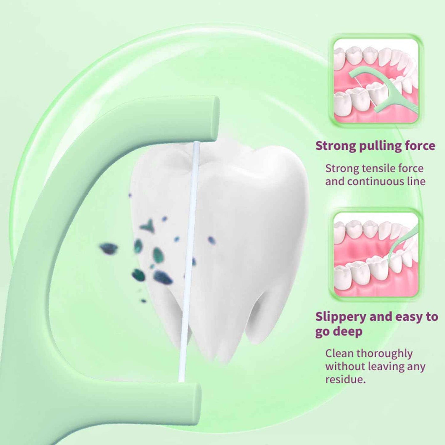 600 Count Floss Picks, Mint Dental Floss Picks, Tooth Picks Flossers Keep Your Teeth Clean and Helps to Fight Tooth Decay, Floss Sticks for Family