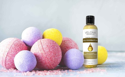 Polysorbate 20 by Velona - 32 Fl Oz | Solubilizer, Food & Cosmetic Grade | All Natural for Cooking, Skin Care and Bath Bombs | Use Today - Enjoy Results