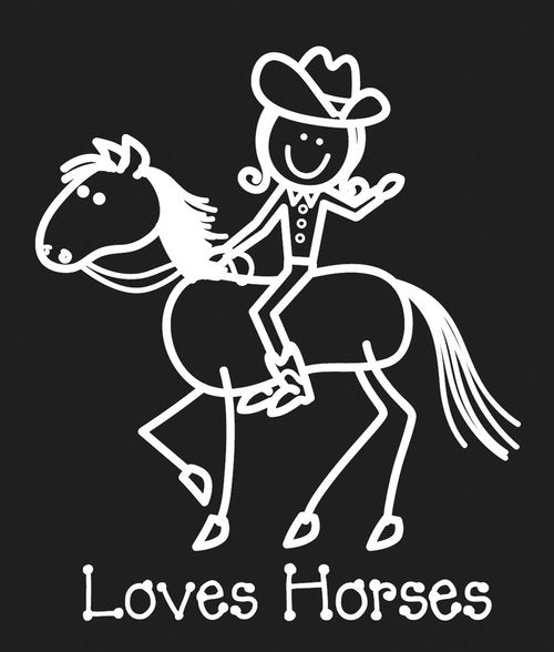 Me & My Peeps Family Decals 4.75"X6.50"-Loves Horses