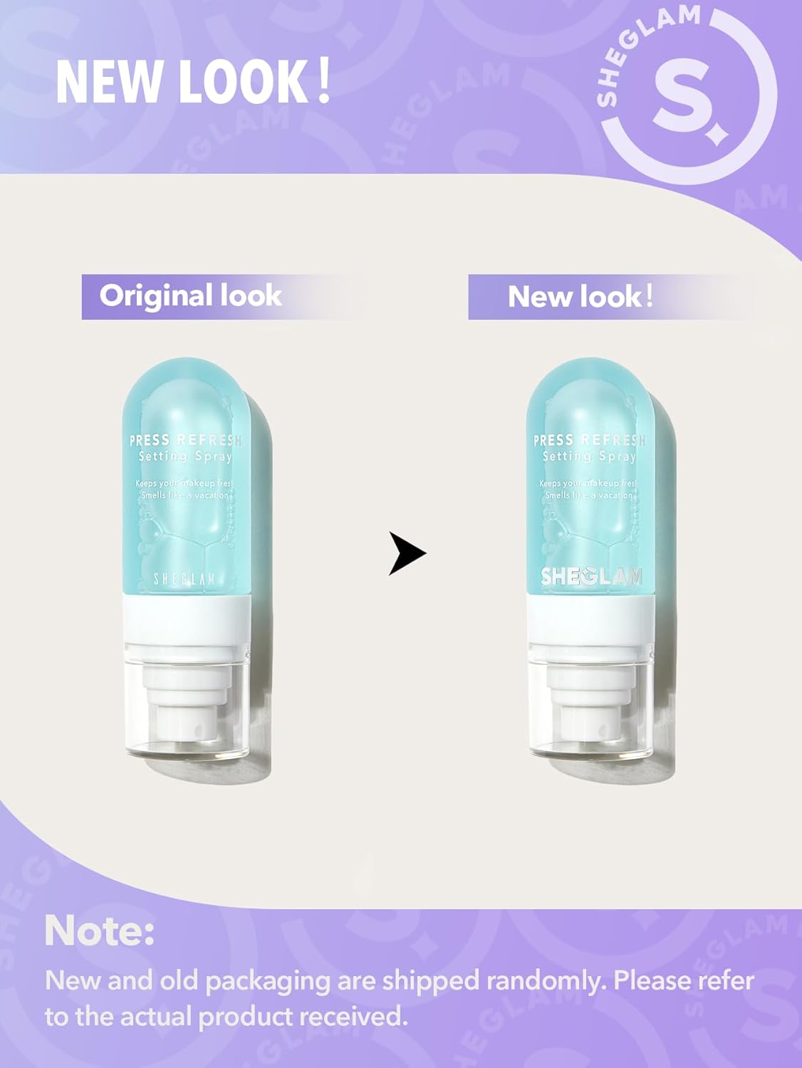 SHEGLAM Lock'd In Setting Spray Mattifying Effect Quick-Drying Long Lasting Makeup Locking Spray Oil-Control Non-Greasy Makeup Setting-Purple