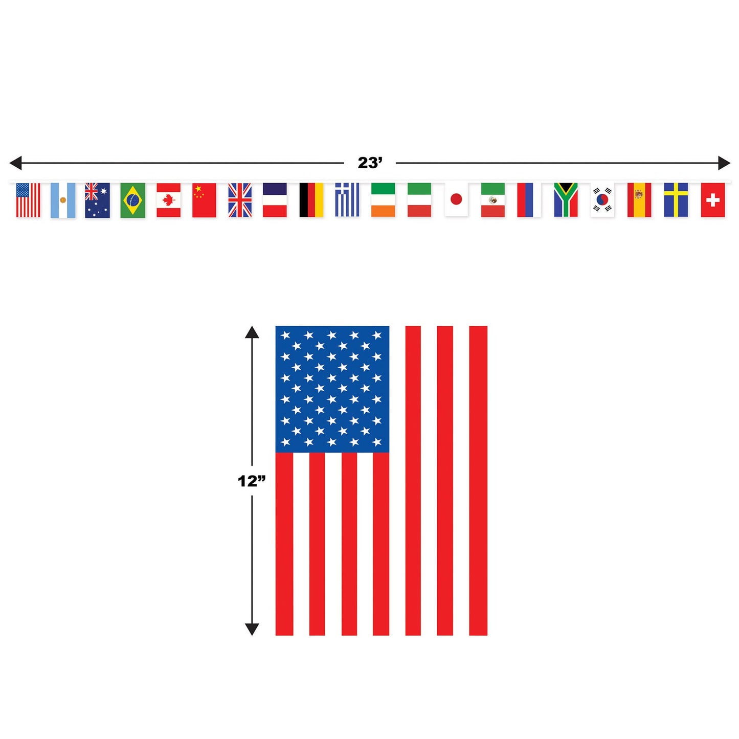 Beistle International Flags Party Banner