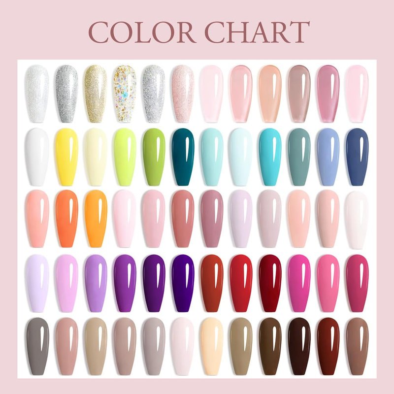 VENALISA VIP4 Gel Nail Polish Kit of 65 Pcs With Color Book Red Pink Orange Green Colors Gel Polish Set Soak Off UV Gel Salon Nail Art DIY at Home Manicure