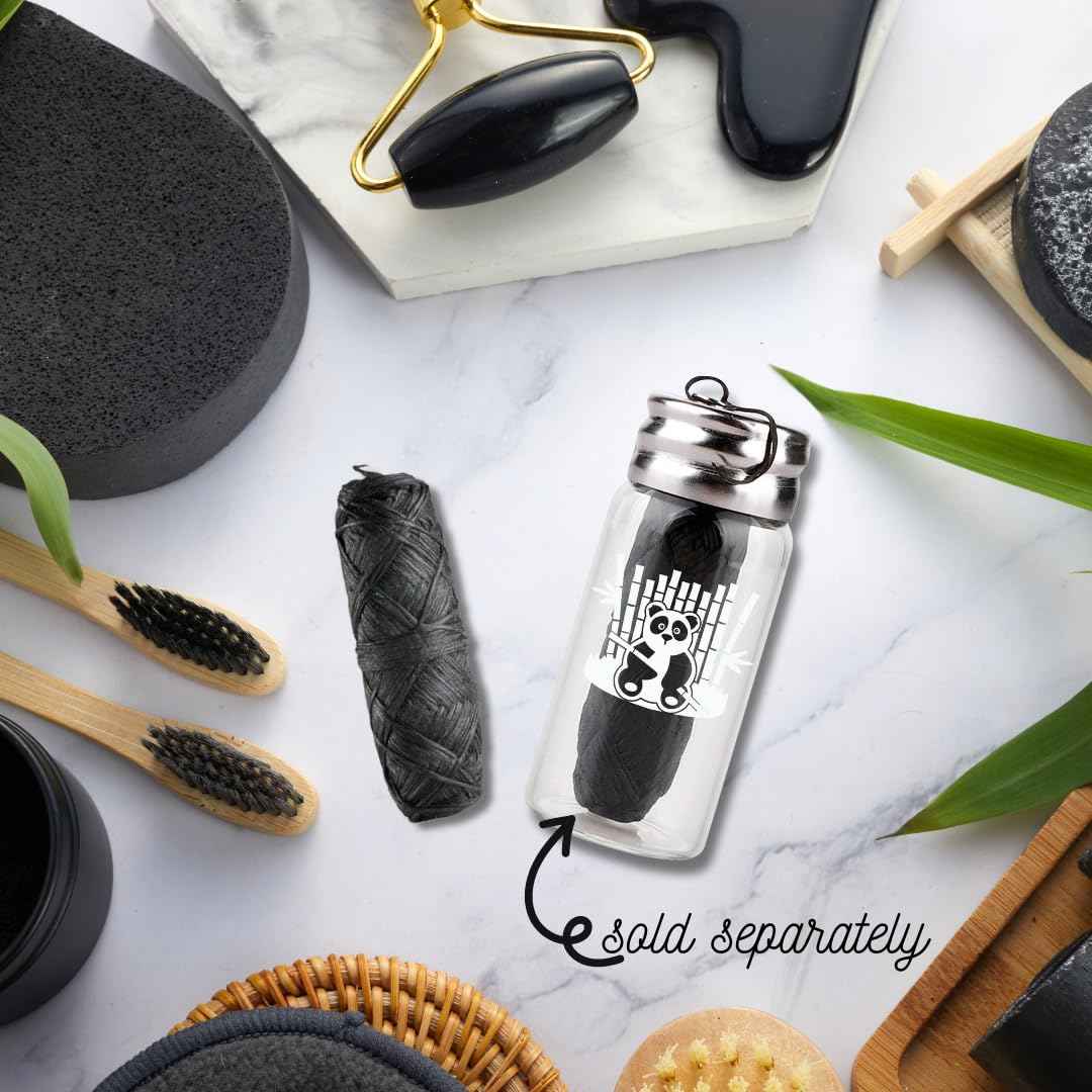 BOONBOO Dental Floss Refill, Charcoal Woven Thread, 8 Pieces, Mint