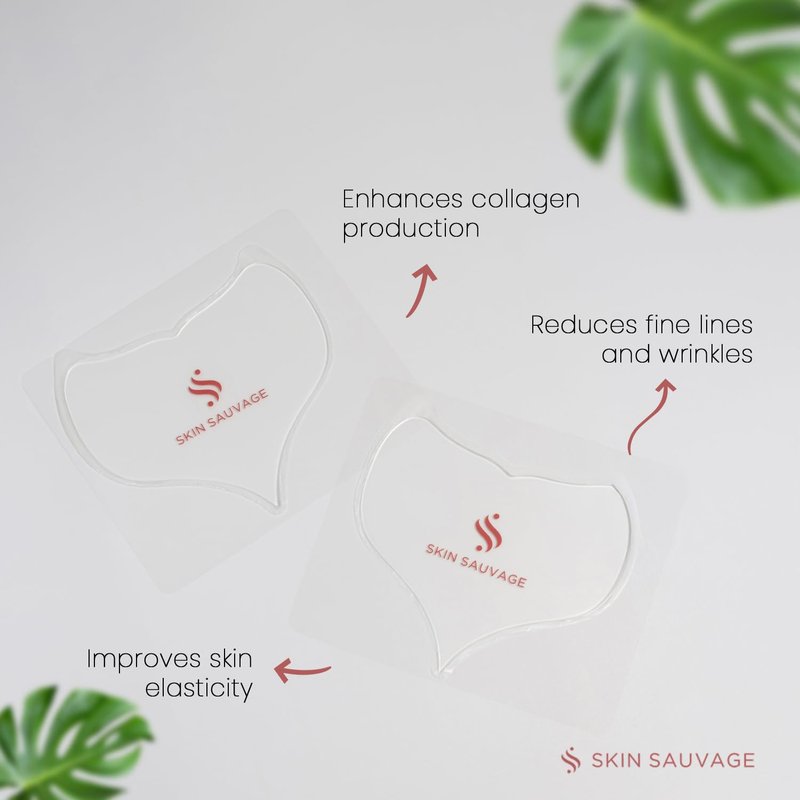 Chest and Neck Wrinkle Pads - Anti-Aging Skin Tightening Firming & Moisturizing Fine Lines Prevention - Skin-Safe Silicone Skincare Pads - Reusable Overnight Smoother for Neck & Cleavage Decolletage -