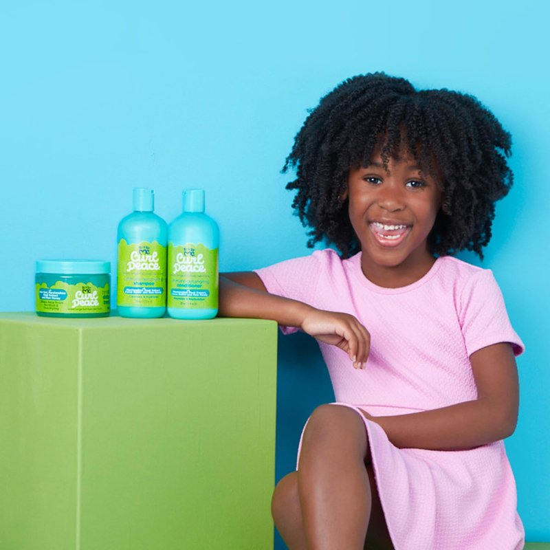 Just for Me Curl Peace Tender Head Detangling Treatment (3 Pack) - Rinses Away Knots, Pre-Wash, Post-Styling, Contains No Parabens, Sulfates, Mineral Oil, Petrolatum, or Animal Testing, 12 oz
