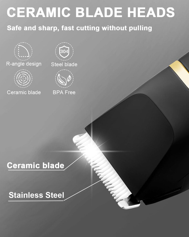 Bikini Trimmer for Women Painless Electric Razor for Women,3 in 1 Pubic Hair Trimmer,USB Recharge Dock,Replaceable Ceramic Blade Heads,IPX7,White