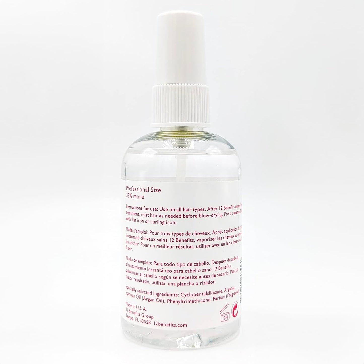 12 Benefits RAPID BLOWOUT ARGAN OIL SPRAY - Cut Blow Dry Time by 40% - Heat Protectant, Nourishes, Smooths Frizz, Adds Shine & Softens Damaged Hair, 4 Fl Oz