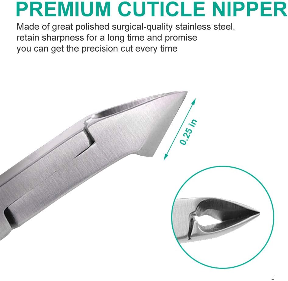 IVON Cuticle Trimmer, Non-Slip Professional Cuticle Nipper Stainless Steel Cutter