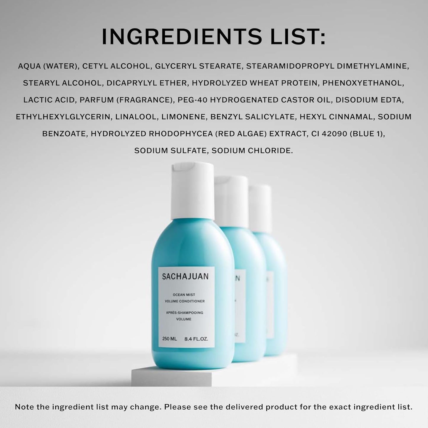SACHAJUAN Ocean Mist Volume Conditioner | Lightweight Conditioner for Volume & Texture | Detangling, Beach Wave Finish & Manageability | With Vegetable Proteins | Vegan & Paraben-Free | 8.4 fl oz