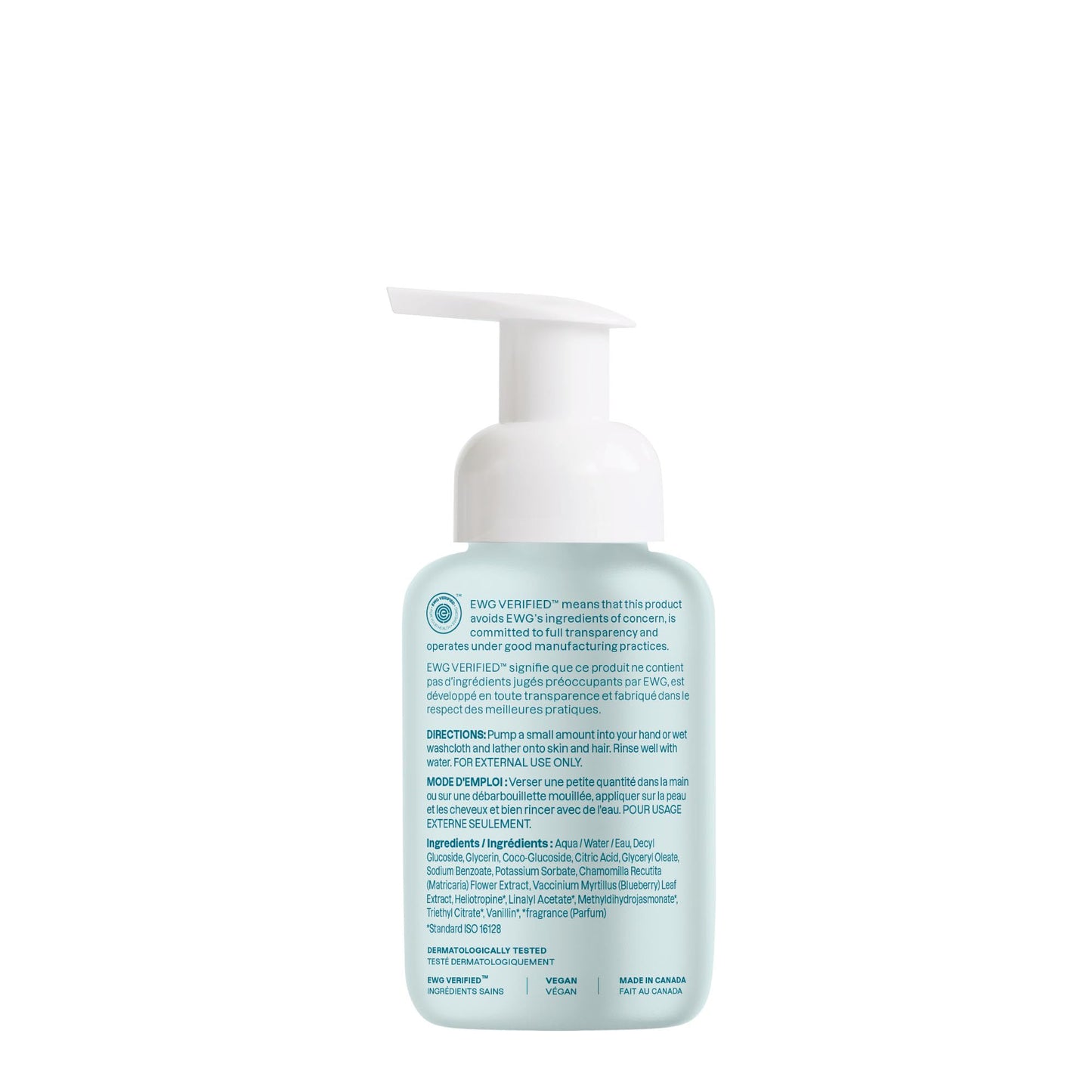ATTITUDE 2-in-1 Hair and Body Foaming Baby Wash, EWG Verified Shampoo Soap, Dermatologically Tested, Made with Naturally Derived Ingredients, Vegan, Good Night, 10 Fl Oz